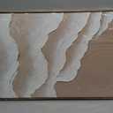 Vaskuro Large Framed 3D Handmade Neutral Art Paintings for Living Dining Room, Textured Wave Abstract Artwork for Wall, Modern Minimalist Cozy Decor for Bedroom Office 24x36 In