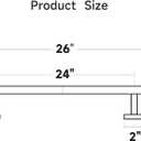 USHOWER Matte Black Towel Bar, 24-Inch Towel Rack for Bathroom Wall Mounted, Thicken SUS304 Stainless Steel Towel Rod Modern Home Decor (Total Length 26-Inch)