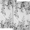 Giwawa Grey Eucalyptus Hand Towels Set of 2 Sage Leaves Soft Absorbent Small Bath Towel Kitchen Dish Guest Towel for Bathroom Hotel Gym Spa