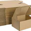 MEBRUDY 6x4x3 Inches Shipping Boxes Pack of 25, Small Corrugated Cardboard Box for Mailing Packing Literature Mailer (Brown)