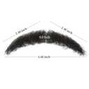 Gx Beauty Fake Realistic Mustache, 100% Human Hair Full Hand Tied Fake Beard, Resilient and Long-Lasting, Lace Invisible Fake Facial Hair for Cosplay, Halloween Costumes, and Drama Movie Makeup(Black)