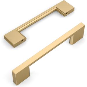 Amerdeco 10 Pack Champagne Bronze Cabinet Pulls 3-3/4 Inch(96MM) Hole Centers Kitchen Cabinet Handles Cabinet Hardware Kitchen Handles for Cabinets Cupboard Handles Drawer Pulls ZH0060