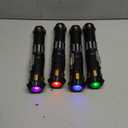 Cawiew 4 Pack Light up Sword Saber with FX Sound (on-Off Control) and Full Retractable Handle, 4 Colors LED Glow in The Dark Toy for Kids Adult