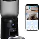 Kulahlik Cat Feeder, Automatic Dog Feeder with Camera, Cat Food Dispenser, 5G WiFi Pet Feeder with 2Way Audio, Timed Pet Feeders, Motion Detection& Nightvision&120°Wideangle
