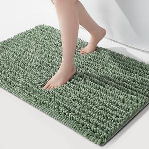 OEKO TEX  Bathroom Rug, Absorbent Bath Rug Non Skid Machine Wash Dry Bath Mat for Tub,Shower and Bath Room Floor Mat (20×30inches, Sage Green)