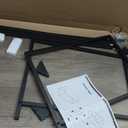 SENIG Small Brown Rectangle Wood and Metal Coffee Table with Storage Shelf for Small Living Rooms (31.5in)