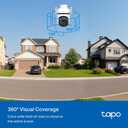 TP-Link Tapo 2K QHD Outdoor Pan/Tilt Wi-Fi Security Camera, 360 View, Motion Tracking, Color Night Vision, Free Person/Vehicle/Motion Detection, Cloud & SD Card Storage, 24/7 Recording, Tapo C520WS
