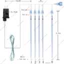 Halloween Lights Outdoor, Meteor Shower Lights 12 inch 8 Tubes Icicle Fairy String Lights for Halloween Christmas Decorations Tree Party Yard Outdoor, UL Plug, Purple