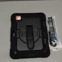 SEYMAC for iPad Pro 11 Inch Case M5 2025 / M4 2024, Heavy Duty Shockproof Protective Case with Screen Protector, 360 Rotating Stand, Hand/Shoulder Strap and Pen Holder, Black