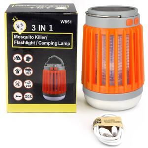Fuzebug Buzz Blast Pro Mosquito Killer Solar Bug Zapper Outdoor Waterproof and Indoor Buzz Blast Pro Bug Zapper Buzzbug Light Flashlight Camping Buzzblast Mosquito Killer LED Light (Orange)