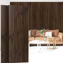 Art3dwallpanels Acoustic Wood Slat Wall Panel, Walnut, 96.06x23.82x0.55 Inch