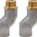 2PCS 1" Fuel Transfer Hose Swivel 360 Rotating Connector for Fuel Nozzle Multi Plane Fuel Plane Swivel