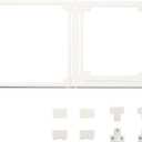 Dog Playpen, Expandable & Stackable Acrylic Dog Play Pen (White, 24", 1 Door+1 Panel)