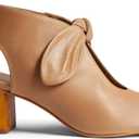 MOOMMO Women Heeled Sandals with Bow Open Toe Low Chunky Block Heel Sandal Booties Cutout 2" Heels Backless Slingback Dress Shoes Peep Toe Back Zipper Suede Sandal Dressy Summer Beach Casual 4-13 M US