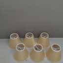 Wellmet Small Lamp Shade,ONLY for Candle Bulbs,Clip-on Drum Lamp Shades,Set of 6, 3" X 6" X 5", Linen