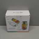 TJR Salad Pod Mason Jar Side Open  Leakproof Vertical Layering Salad Jars with Built-In Dressing Containers, Reusable & Portable Lunch Containers for Office, Picnic & Travel (Pack of 2)