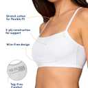 Fruit of the Loom Women's Spaghetti Strap Cotton Pullover Sports Bra Value Pack (L)