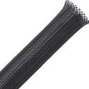 100ft - 1/4 inch PET Expandable Braided Sleeving  Black  Alex Tech Braided Cable Sleeve