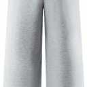 GORGLITTER Men's Wide Leg Sweatpants Baggy Sweatpants Y2k Plaid Elastic Waist Joggers Track Pants Trousers Streetwear (Gray, XL)