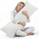 Oubonun Full Body Pillow for Adults, Soft and Fluffy Large Body Pillow for Sleeping, Premium Long Bed Pillow for Side Sleepers(20x54,Cream)