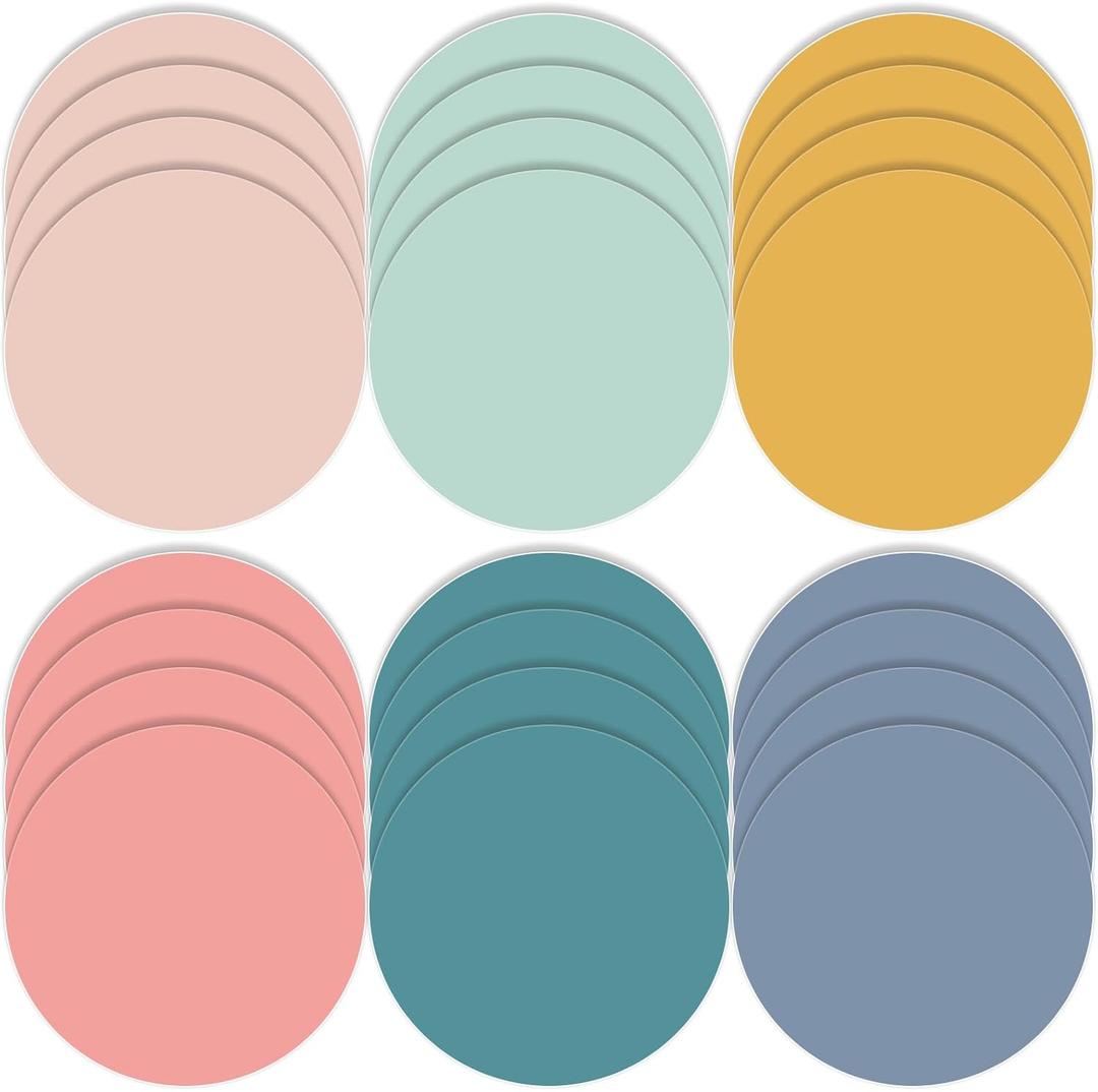 Lincia 24 Pack Colorful Erase Dots Circles 10.5 Inch Removable Vinyl Spot Dry Erase Desktop Writing Spots Set for Classroom Table Teacher Students School Home Desk Wall (Fresh Colors)