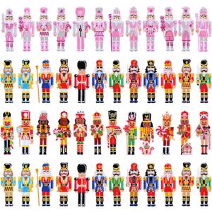 Hotop 48 Pcs Christmas Nutcracker Iron on Patches Colorful Sew on Embroidered Nutcracker Applique Repair Patch Soldier Figures Christmas Patches for Xmas Hat Clothing Backpack DIY Craft