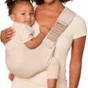 Ergobaby Upsie Sling Baby Carrier for Babies and Toddlers 6-48 Months (17-45 lbs) - 2-Position Ergonomic Baby Carrier with Front Storage Pocket, Hip-Healthy Positioning - Natural Beige
