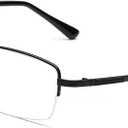 HUIHUIKK Nearsighted Metal Myopia Glasses Everyday Use Mens Womens Distance Spectacles (NOT READING GLASSES)