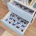 CRE8TIVE Black Blue Cat Wallpaper Stick and Peel Cute Kitten Cat Paw Print Wallpaper for Kids Nursery Wallpaper 12"x118" Adhesive Blue Contact Paper Removable Animal Wallpaper for Bedroom Bathroom