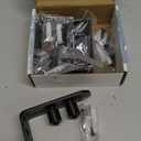 EaseLife Sliding Barn Door Bottom Floor Guide,Ball Bearings Adjustable Stay Roller,Wall Mount System,Flush Flat Bottom Design,2 Assemble Setup Options,Fit All Size Door,Black,4 Pack