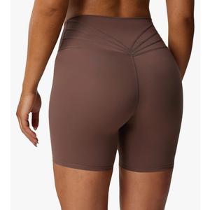 Aoxjox Trinity Workout Biker Shorts for Women Tummy Control High Waisted Exercise Athletic Gym Running Yoga Short 6" L