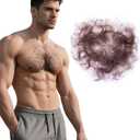 Fake Chest Hair Handmade Full Lace Body Hairs Adding Volume Enhancement of Manliness Invisible Realistic Fake Chest hair