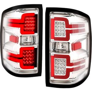 Anzo USA 311291 CHEVY SILVERADO 14-18 L.E.D TAIL LIGHTS CHROME HOUSING CLEAR LENS (SEQUENTIAL SIGNAL)