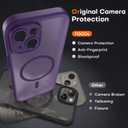 TOCOL for Phone 15 Case, Compatible with Magsafe Charger, Full Camera Protection, Drop Protection, Translucent Matte Phone Case for iPhone 15 6.1 inch (Midnight Purple)