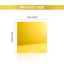 5pack Mirror Acrylic Sheets, 12" x 12" Opaque Glossy Mirror Plastic Sheet with 1/8 Inch3mm Thickness, Rigid Tinted Mirror Acrylic for Cutting, Sawing, Laser Cutting and Engraving (12X12, Gold, 5)