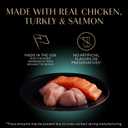 Sheba Perfect Portions Wet Cat Food Cuts in Gravy, Cat Food Wet Recipe, Roasted Chicken Entree, with Sustainable Salmon, Tender Turkey Entree, 2.6 oz. Twin-Pack Trays (24 Count, 48 Servings) (EXP 02/29/28)