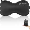 Inflatable Lumbar Pillow for Travel, Lumbar Support Self-Inflating for Car, Neck Pillow Inflatable Lumbar Support Travel Lumbar Pillow for car (Black)