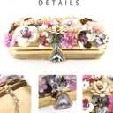 Women Clutches Flower Evening Handbag Chain Strap Shoulder Bag