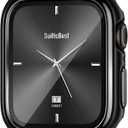 Suitisbest Metal Case Compatible with Apple Watch Series 9 8 7 41mm with Screen Protector, Elegant Shimmering Metal Bumper Luxe Protection for Womens iWatch 41 mm