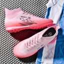 NISOCY Soccer Shoes for Mens Womens Professional Cleats High-Top Athletic Turf Football Shoe Outdoor/Indoor Professional Futsal Football Training Sneaker Size 41