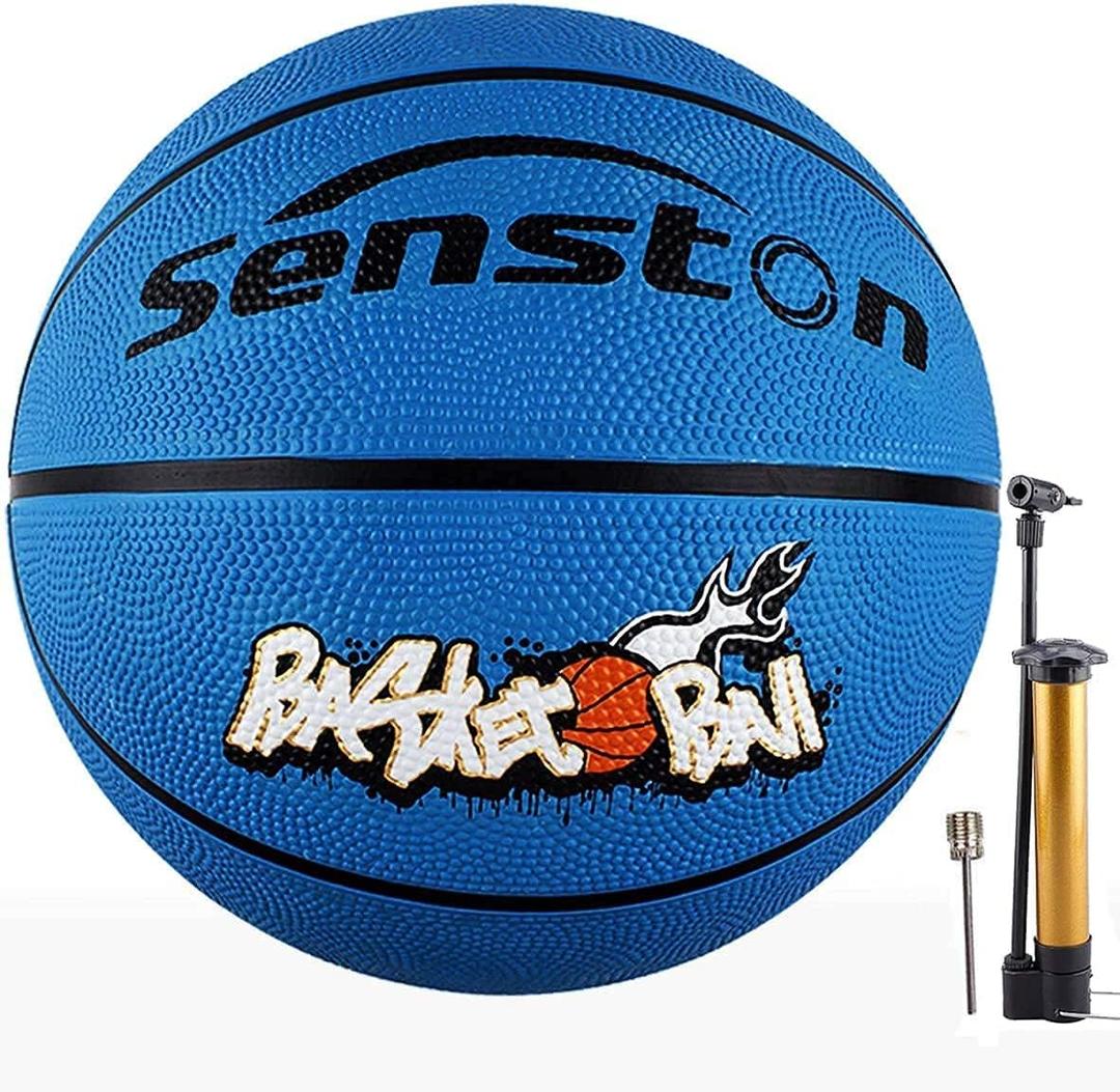Senston Kids Basketball Balls Size 3/5/7 Basketballs Indoor Outdoor 27.5/29.5 inch Basketball Gifts for Kids/Girls/Boys (Blue)