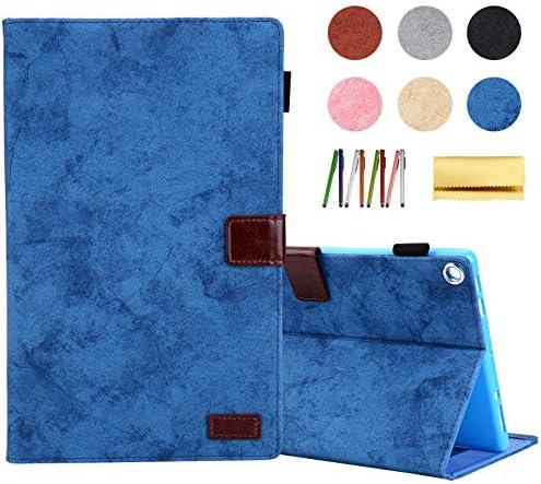 Smart Case for Fire HD 8 (8th/7th/6th Generation-Old Model), Techcircle Soft PU Leather Magnetic Flip [Auto Wake Sleep] Wallet Cover for Kindle Fire HD 8-inch Tablet (2018/2017/2016 Release), Blue