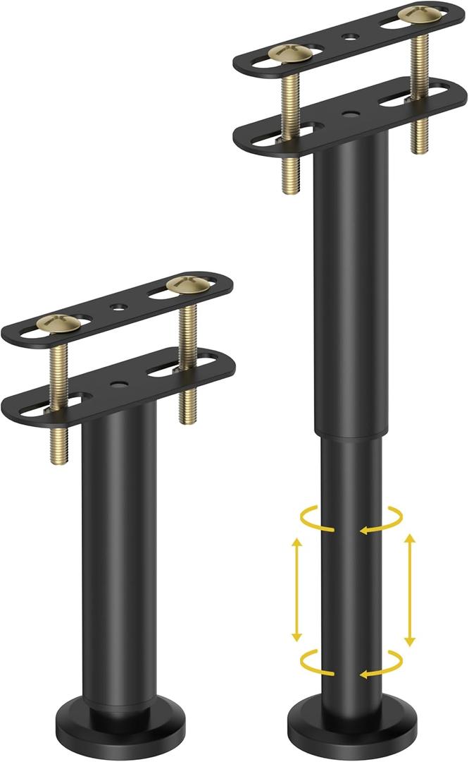 Wlrrcwdttc 2 Pcs Adjustable Height Bed Support Legs 7.08-12.6 inch, Bed Frame Center Support Legs for Bed Frame/Bed Center Slat/Furniture, Heavy Duty Metal Bed Legs Replacement Bed Slats Support Legs