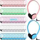 Tellegloww 120 Pcs Kids Classroom Headphones Bulk Class Set Wired Headphones Adjustable School on Ear Earphones Back to School Bulk for Students Teens Children Teacher Supplies
