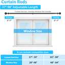 2Pack Curtain Rods for Windows 48 to 84 inch, 1inch Decorative Blackout Wrap Around Curtain Rod Set,Matte Black Splicing Heavy Duty Metal Curtain Rod with Brackets