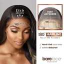 Sensationnel Bare Lace 13X6 Wigs - Unit 14 Lacefrontal Glueless Synthetic 180 Degree Preplucked Hairline (1 JETBLACK)