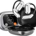 AI Language Translation Earbuds, Real-Time Headphones Translator for 144 Languages Free Lifetime, OWS LCD Touch Screen Real-Time Earphones Fit iOS and Android Ideal for Travel Business Learning