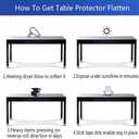 PVC Clear Table Protector - Multisize Thick Transparent Plastic Desk Cover, Rectangular Night Stand, Office & Computer Desk, Sofa Child Table, Small Desk Protector 12x24 in.