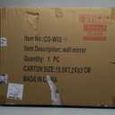 COGOOD Farmhouse Barn Door Mirror - 21 x 30 Rustic Wood Framed Wall Mirror for Bathroom, Living Room, Entryway Wall Decor (Brown)