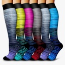 Bluemaple 6 Pack Copper Compression Socks for Women and Men Circulation-Best Support for Medical, Running,Nursing,Athletic